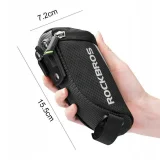 Kleine 0,2-Liter-Fahrradtasche für Kleinteile und Werkzeuge, unter dem Sattel, schwarz 6
