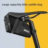 Torba rowerowa wodoodporna mocowana pod siodełko pojmność 1.5L czarna 2