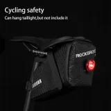 Torba rowerowa wodoodporna mocowana pod siodełko pojmność 1.5L czarna 5