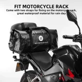 Praktyczna torba motocyklowa wodoodporna mocowana na siedzenie bagaznik 55L czarna 4