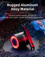 Lampa rowerowa tylna czerwona system STOP cztery tryby pracy 11