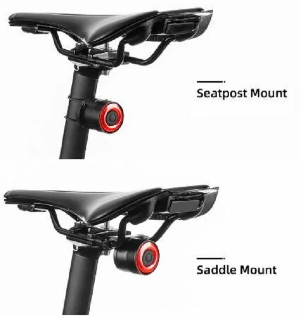 Lampa rowerowa tylna czerwona system STOP cztery tryby pracy 3