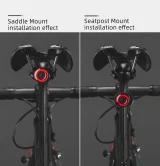 Lampa rowerowa tylna czerwona system STOP cztery tryby pracy 8