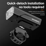 260 lm-es első kerékpárlámpa + USB-C kábel, 4 üzemmód 6