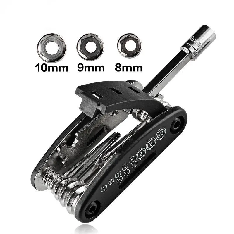 MultiTool 16-în-1 pentru reparații biciclete - negru 2