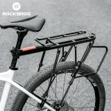Odolný nosič na bicykel s policou, funkciou sedadla a LED zadným svetlom – čierny 2