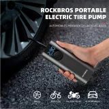 Pumpa za električni bicikl, motocikl, automobil i loptu, 10 bara, s LED zaslonom + USB-C kabelom, crna 5