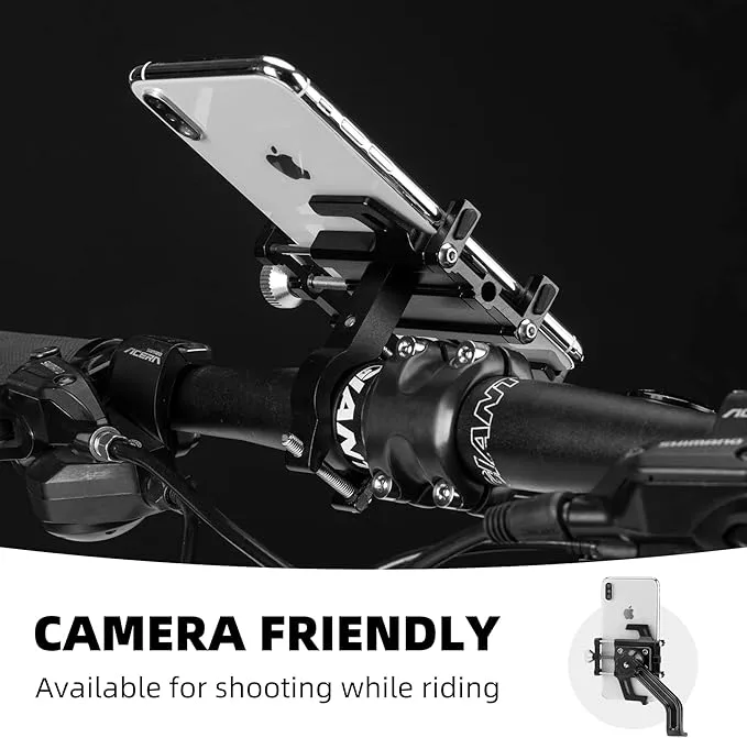 Aluminum alloy handlebar phone mount - black 7