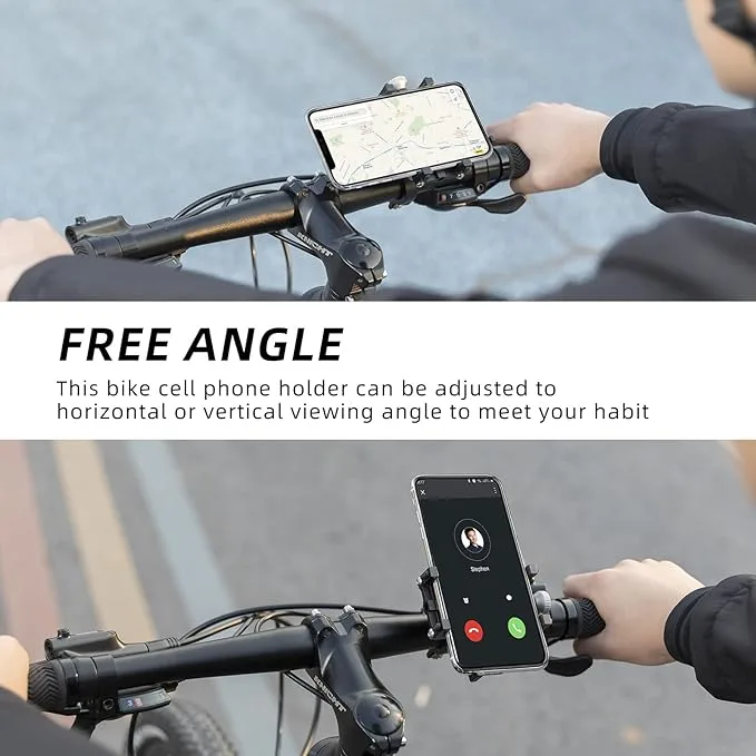 Aluminum alloy handlebar phone mount - black 8