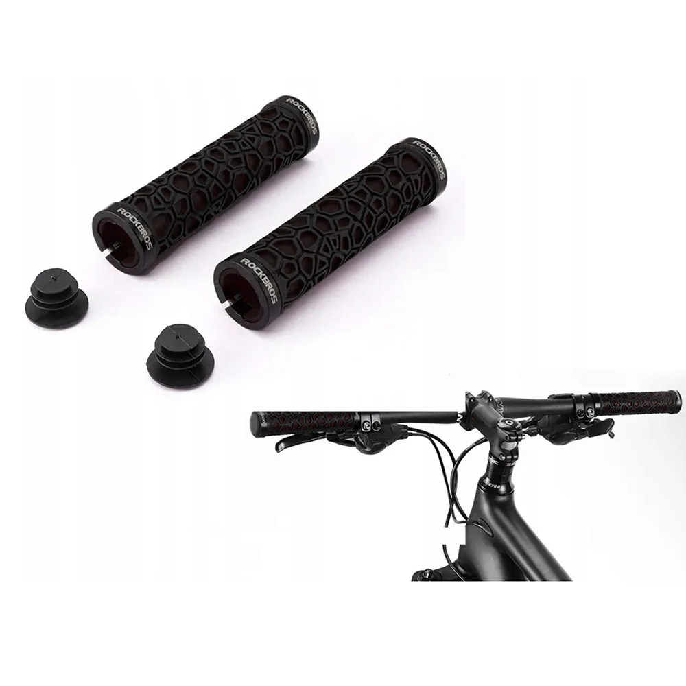 Fahrradgriffe, rutschfestes Gummi, 22 mm Durchmesser, schwarz 2