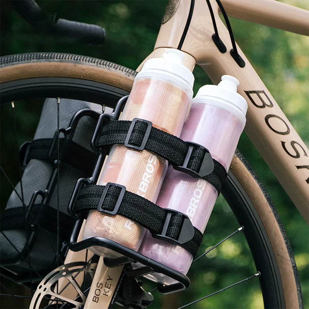 Fahrradgepäckträger für Taschen an der Fahrradgabel – schwarz 9