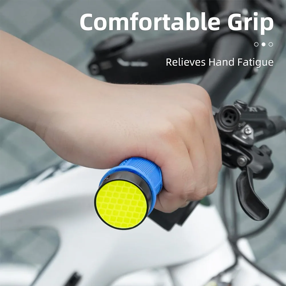 Mânere de bicicletă din TPR cu benzi reflectorizante - albastru 6