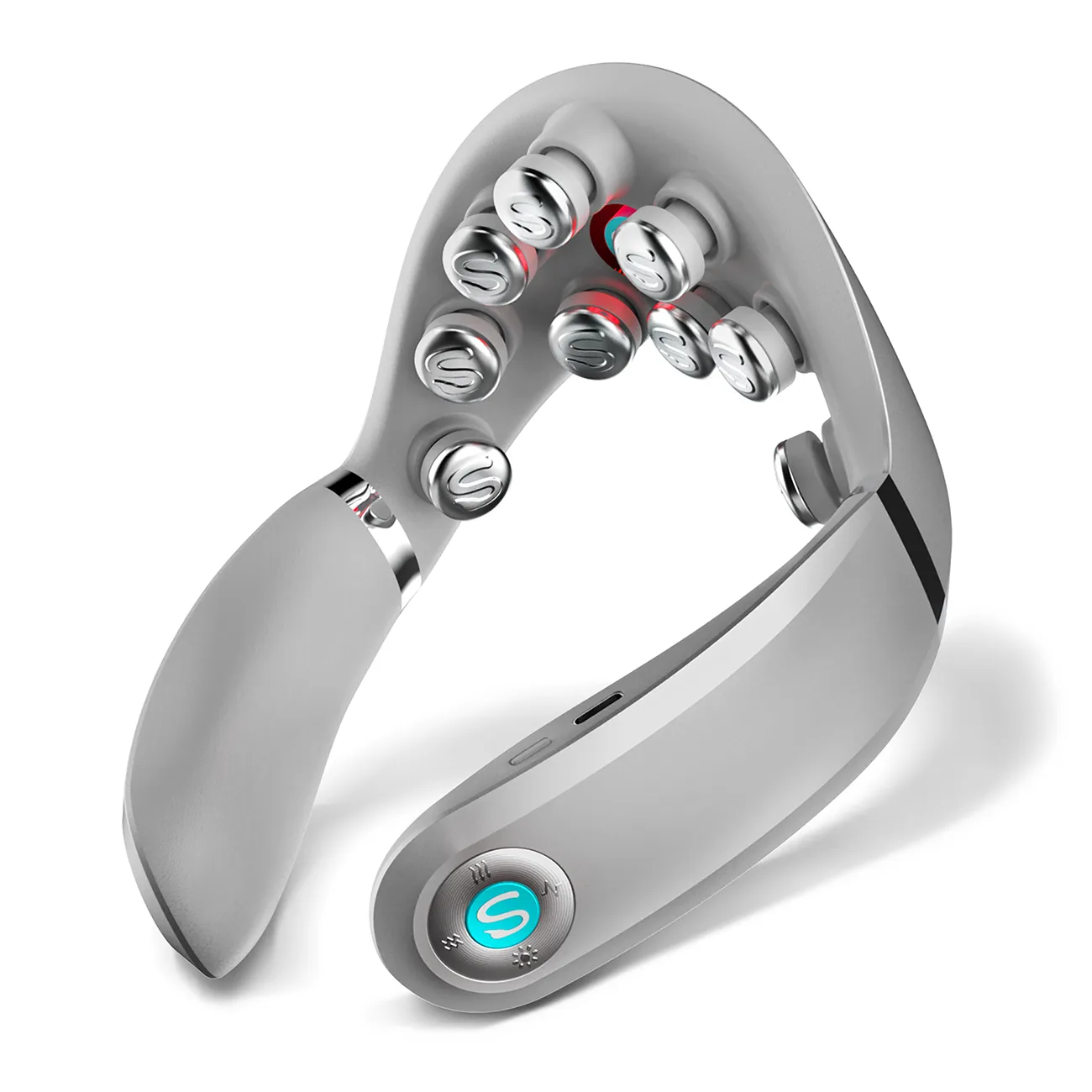 SKG G7 Pro-E TENS EMS nyakmasszírozó vörös fényterápiával és kompresszióval – szürke