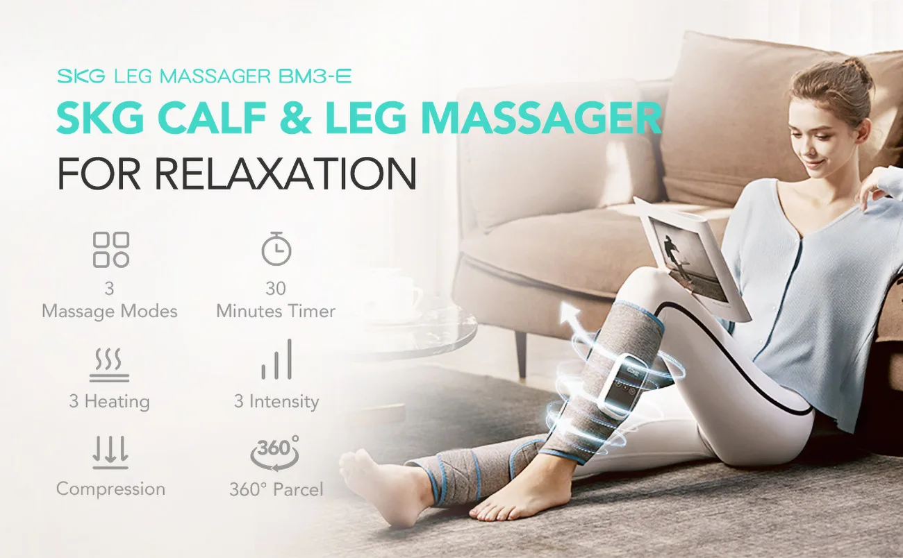 2x SKG BM3-E Calf Massager with Heating Pad - Gray 5