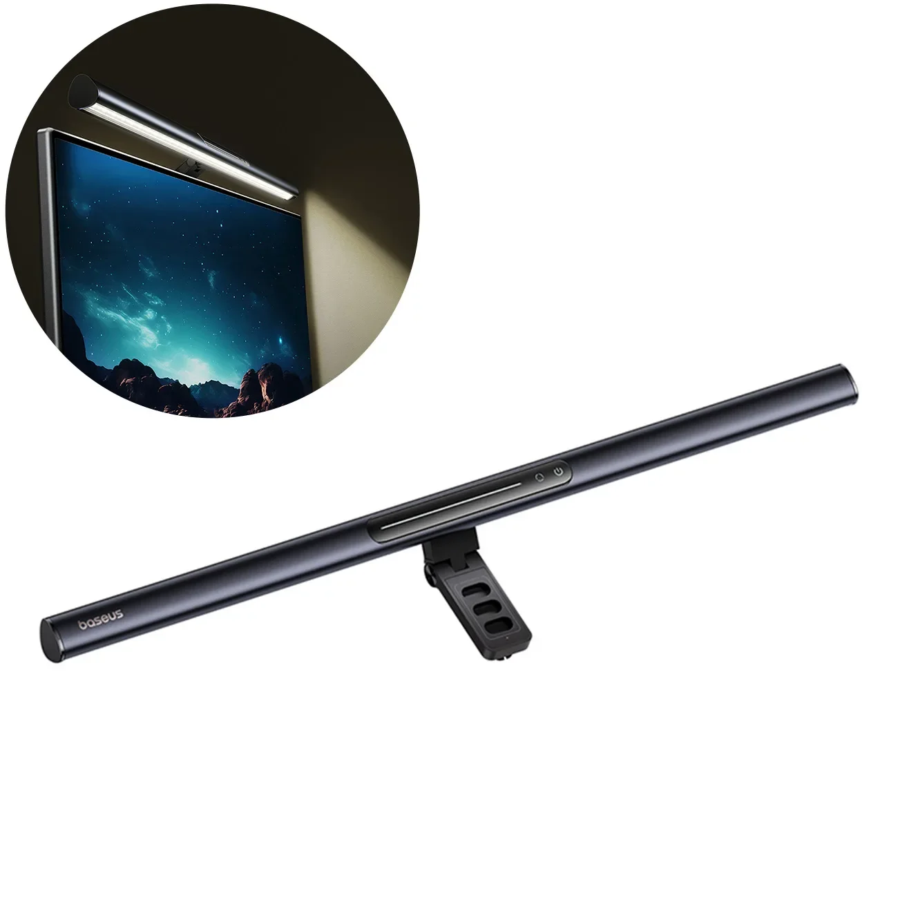 Lampa de monitor i-wok, magnetică, asimetrică - negru Lampa de monitor i-wok, magnetică, asimetrică - negru