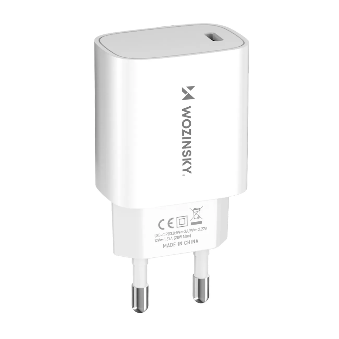 Ładowarka sieciowa 20W USB-C 100-240V biała Ładowarka sieciowa 20W USB-C 100-240V biała