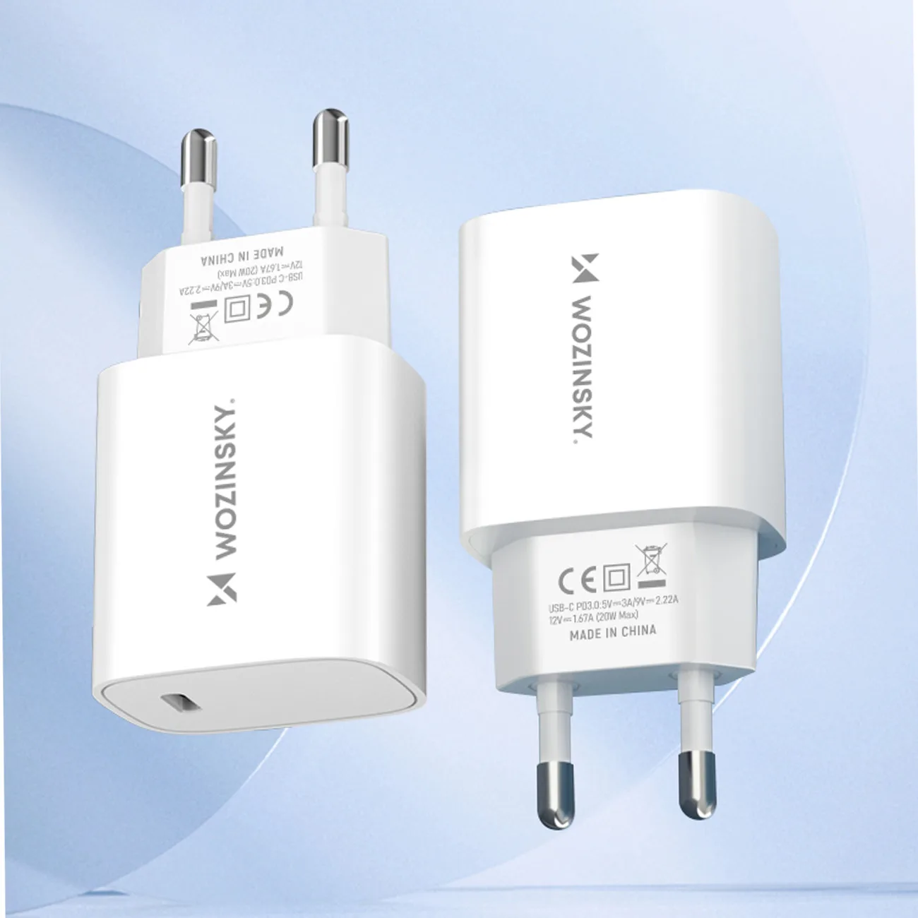 Ładowarka sieciowa 20W USB-C 100-240V biała 11