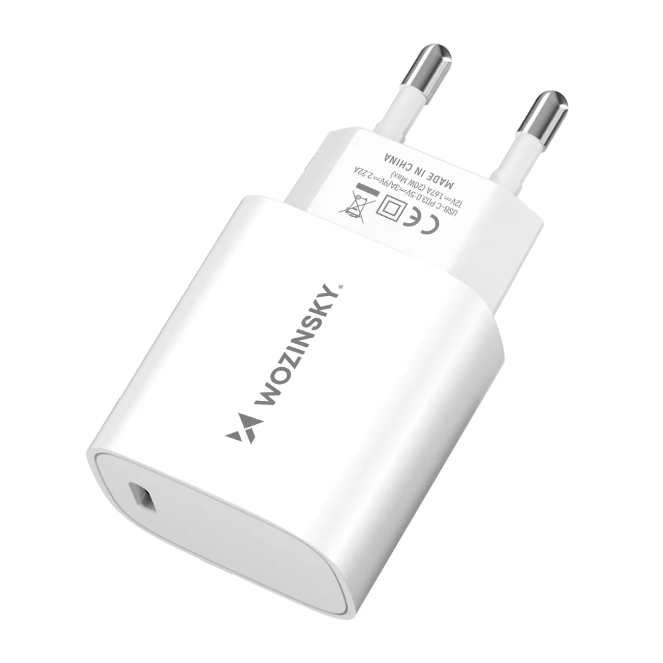 Ładowarka sieciowa 20W USB-C 100-240V biała 3