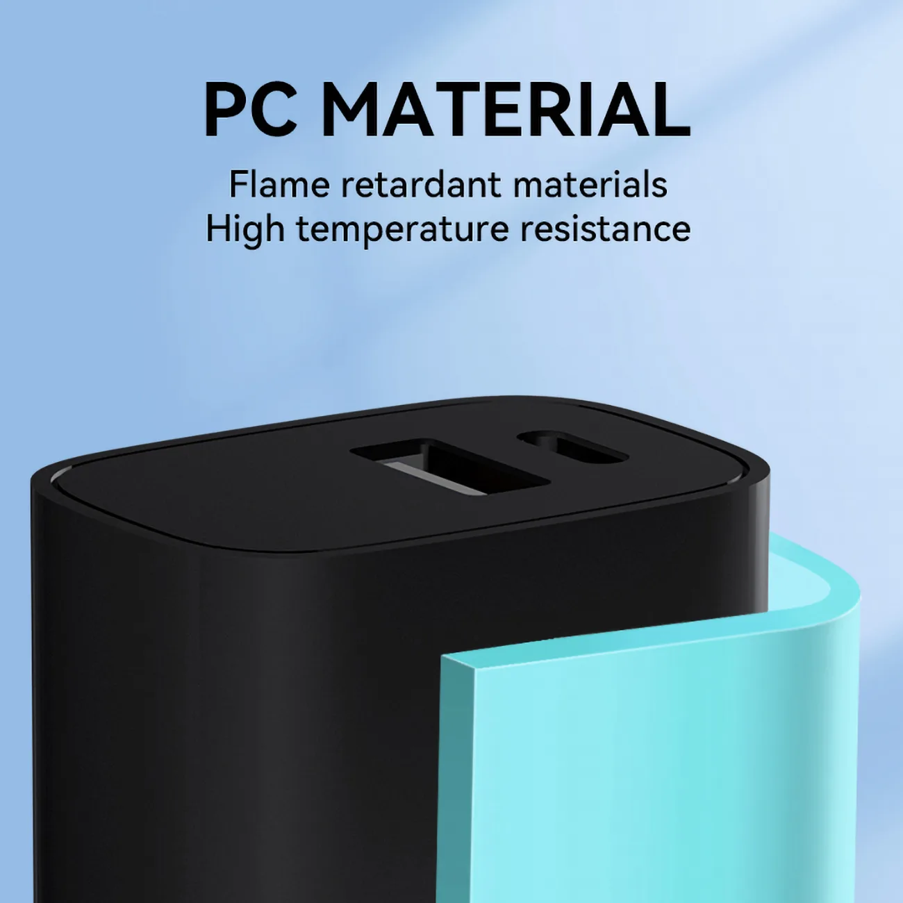 20W USB-A USB-C AC adapter, 100-240V, crni 10