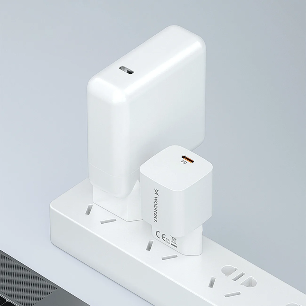 Încărcător de perete PD USB-C 20W 100-240V, alb 10
