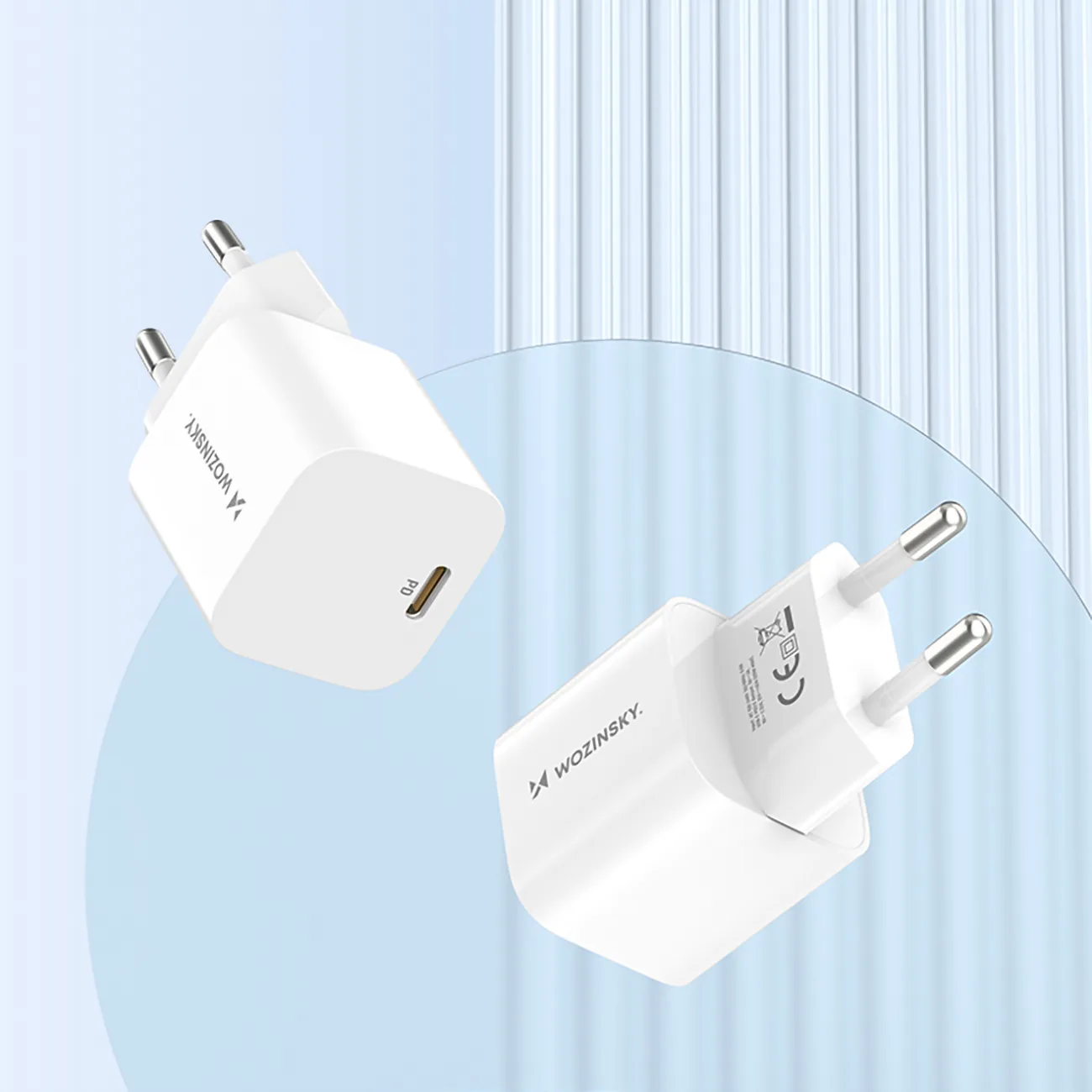 Încărcător de perete PD USB-C 20W 100-240V, alb 7