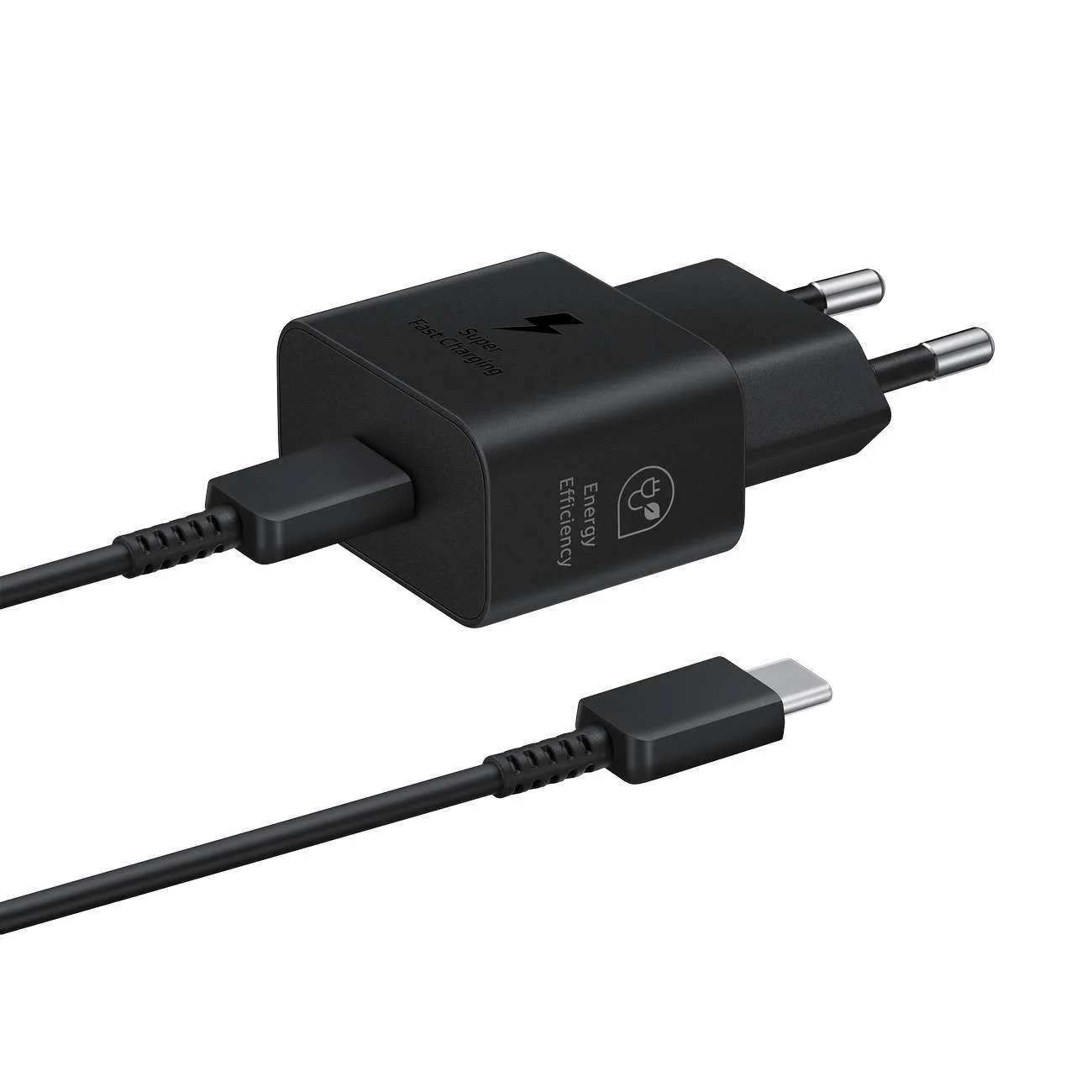 Samsung GaN 25 W SFC fali töltő USB-C kábellel, fekete