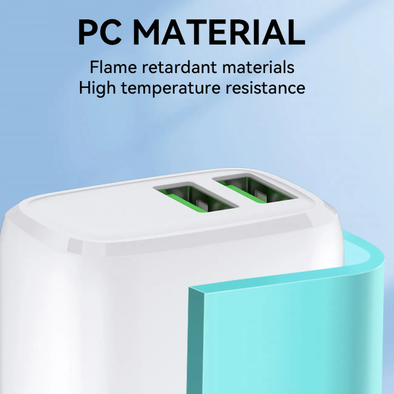 Ładowarka sieciowa 100-240V 30W 2.4A 2x USB-A biała 10
