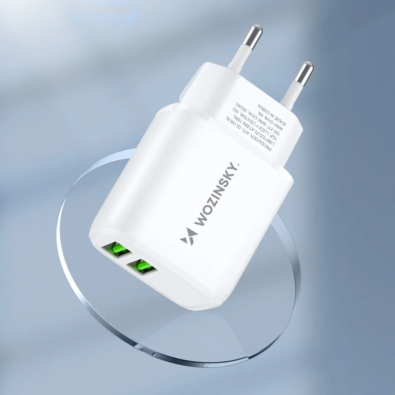 Ładowarka sieciowa 100-240V 30W 2.4A 2x USB-A biała 11