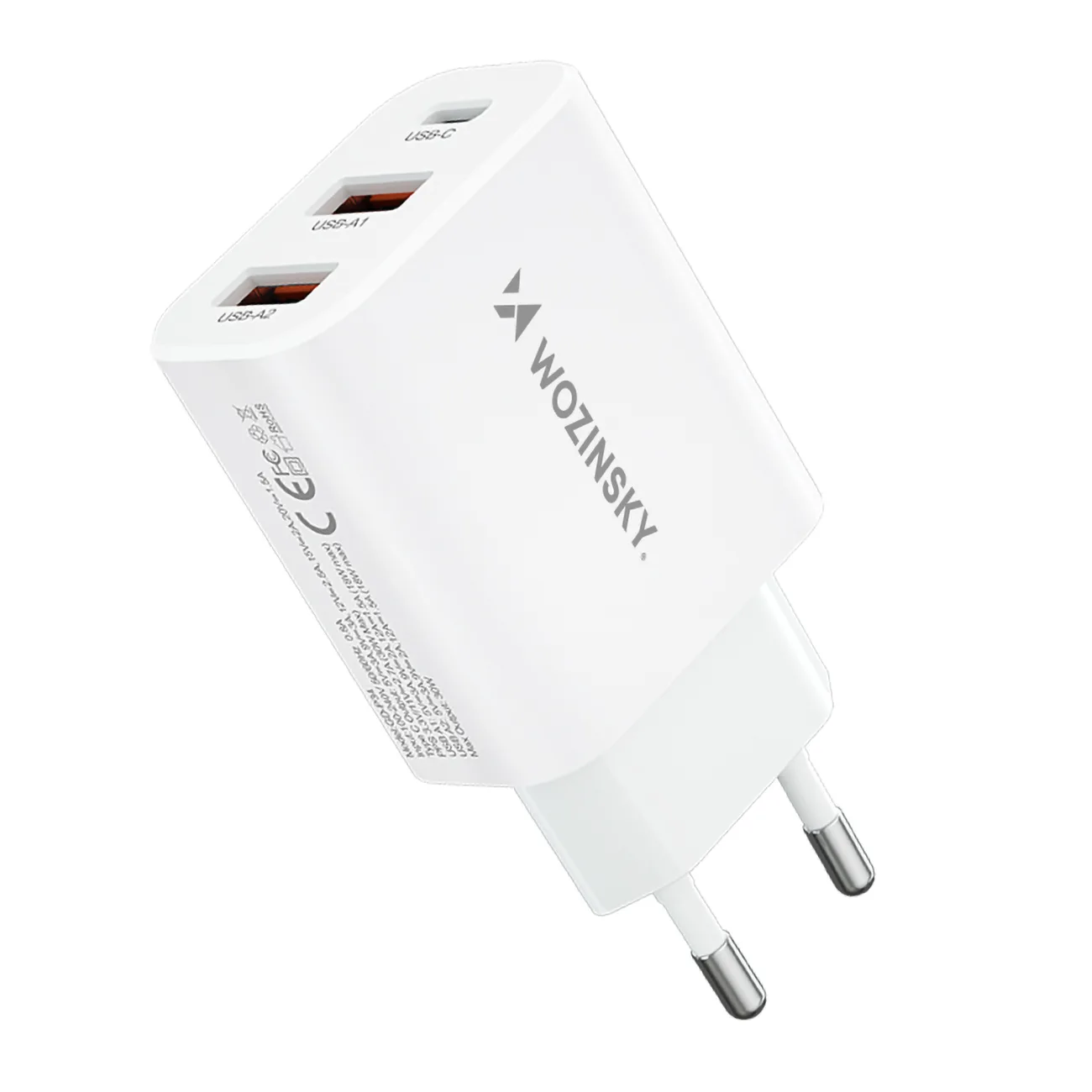 100–240 V, 30 W, USB-C, 2x USB-A, Wandladegerät, weiß 2