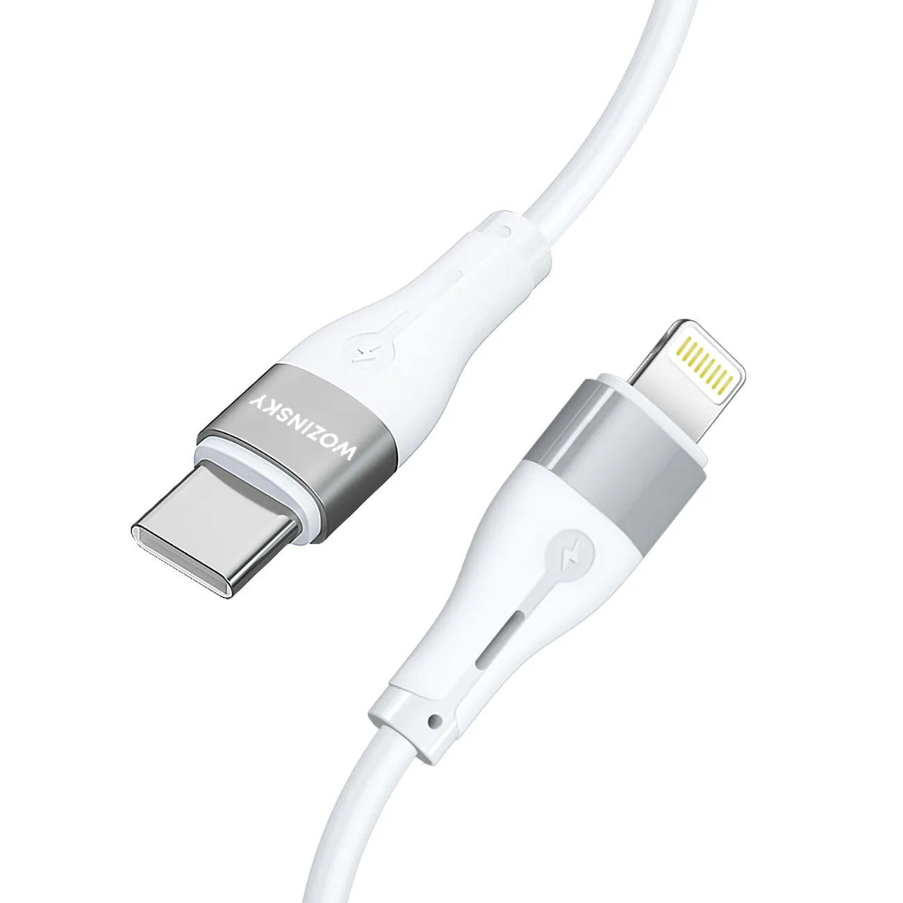 Cablu iPhone USB-C la Lightning PD 27W, 1 m, alb 3