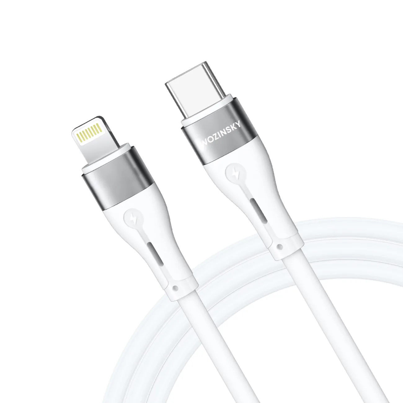 Cablu iPhone USB-C la Lightning PD 27W, 1 m, alb 4