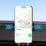 Držač za telefon s bežičnim punjačem od 15 W za armaturnu ploču automobila, crni 11