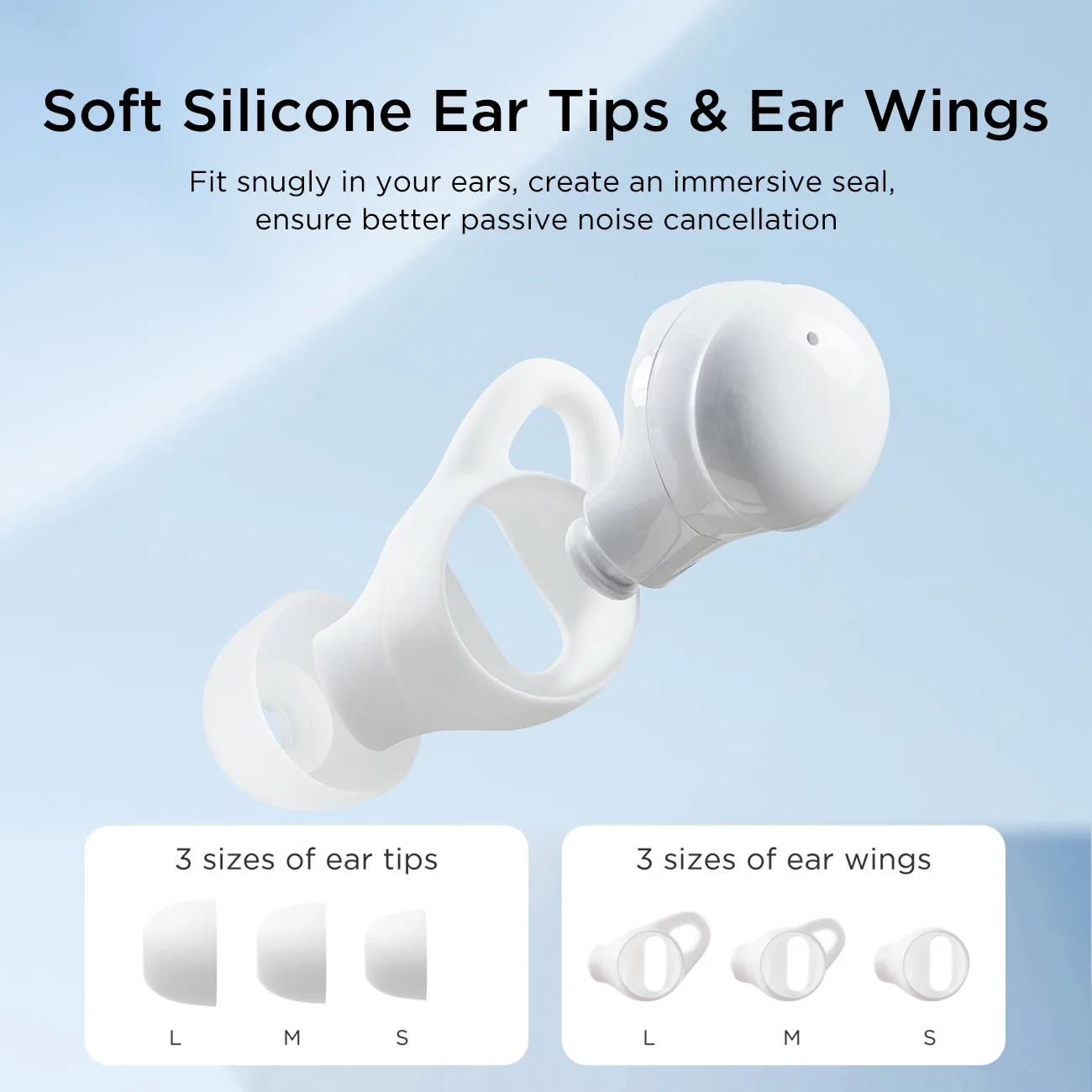 Słuchawki bezprzewodowe TWS Cozydots Series z aktywną redukcją szumów Bluetooth 5.3 białe 4