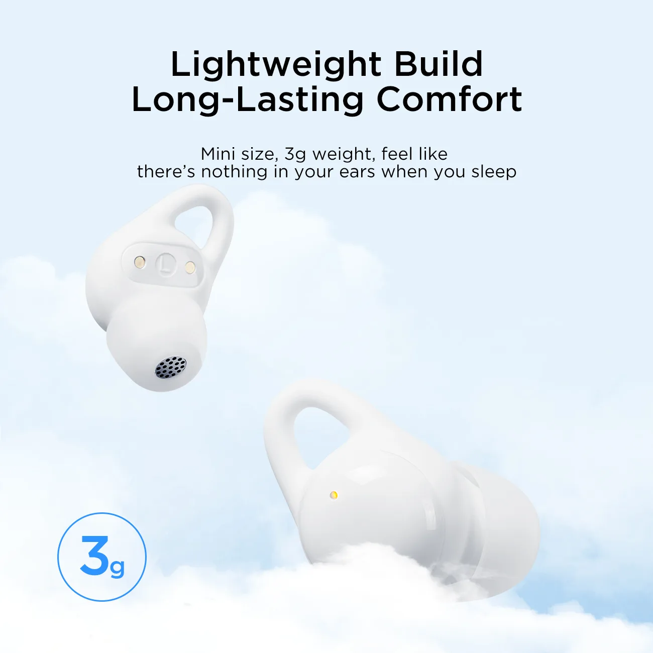 Słuchawki bezprzewodowe TWS Cozydots Series z aktywną redukcją szumów Bluetooth 5.3 białe 5