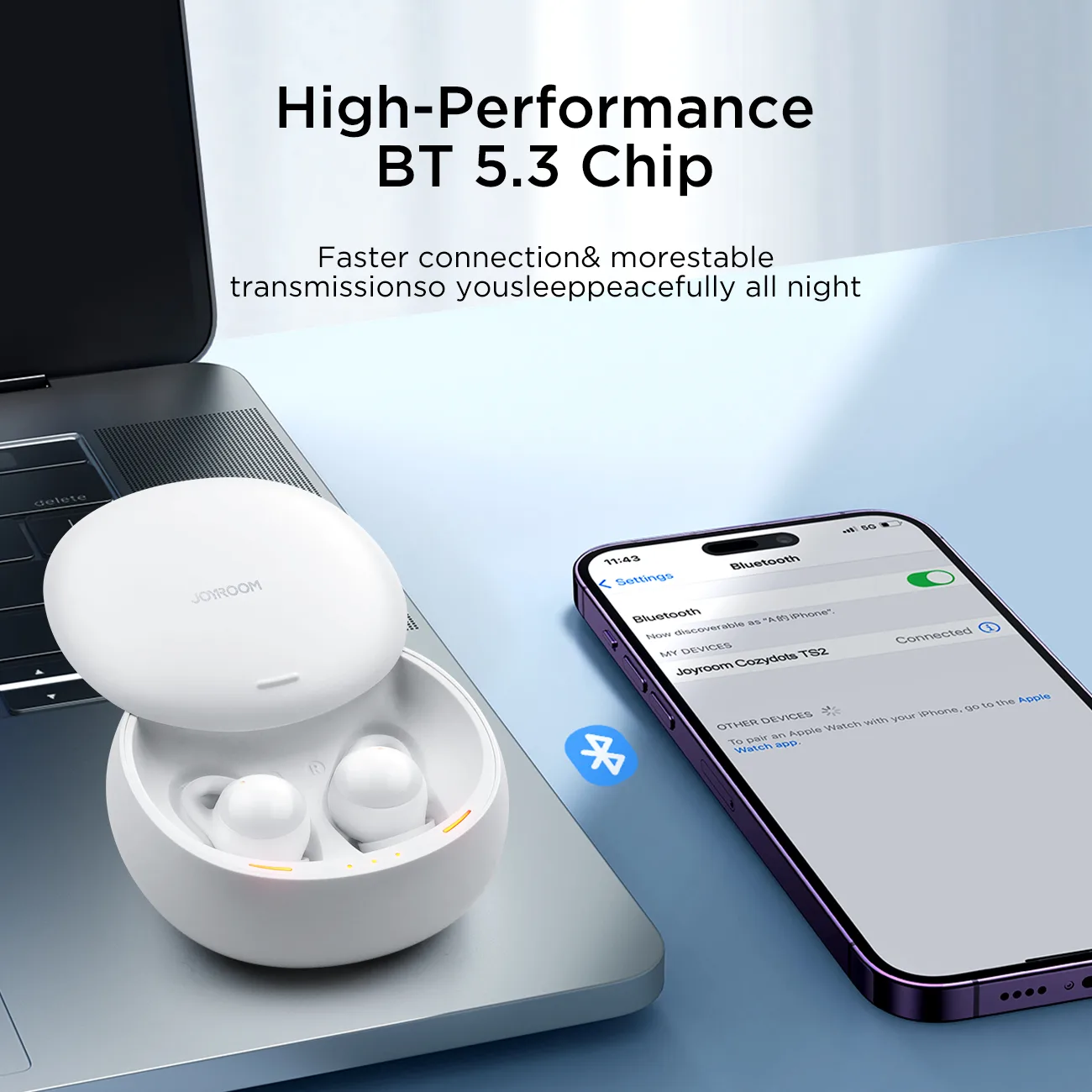 Słuchawki bezprzewodowe TWS Cozydots Series z aktywną redukcją szumów Bluetooth 5.3 białe 6
