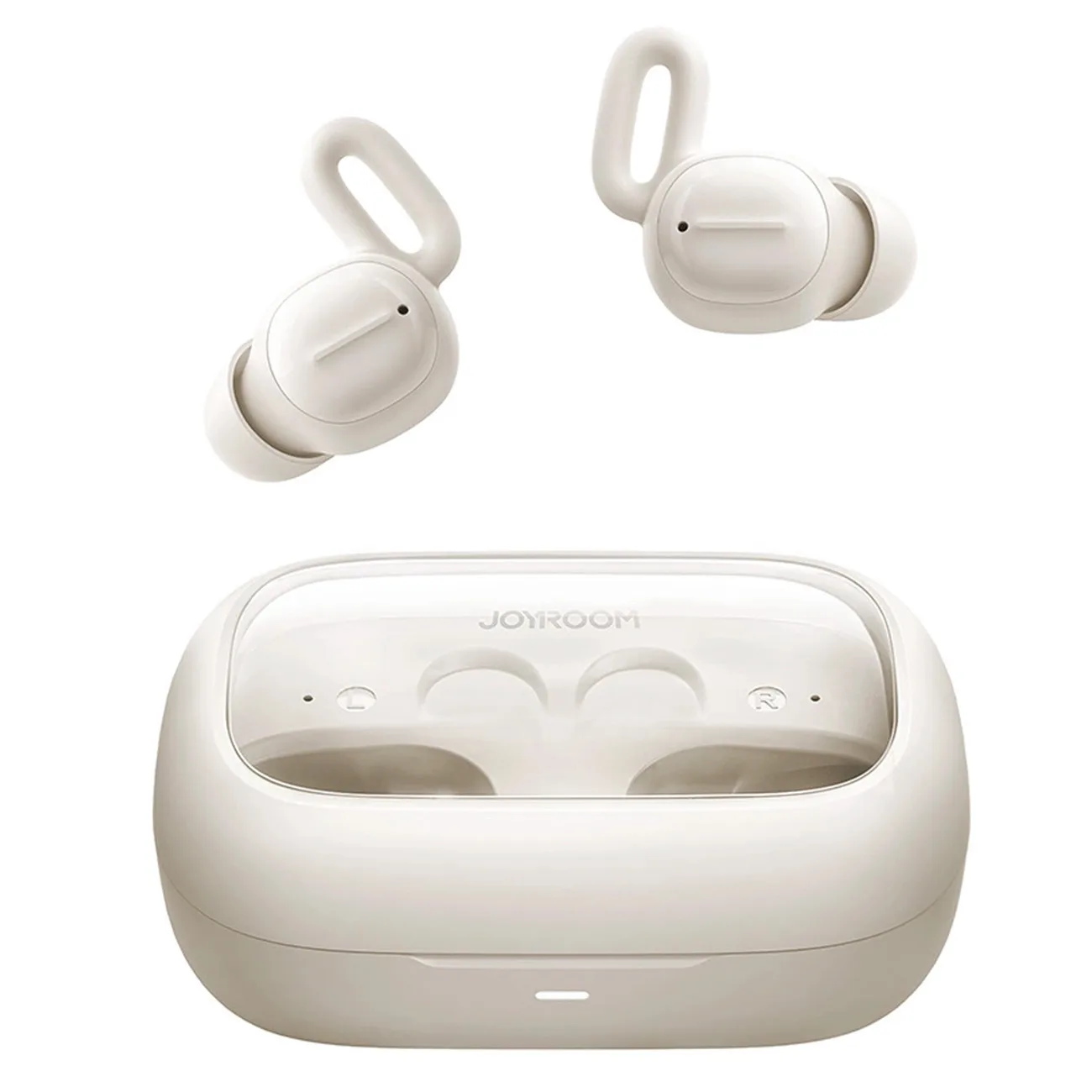 Cozydots sorozatú TWS vezeték nélküli fülhallgató Bluetooth 5.3-mal és zajszűréssel, fehér