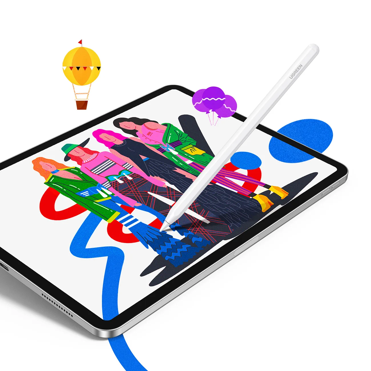 Fehér vezeték nélküli töltő toll iPad táblagépekhez 8