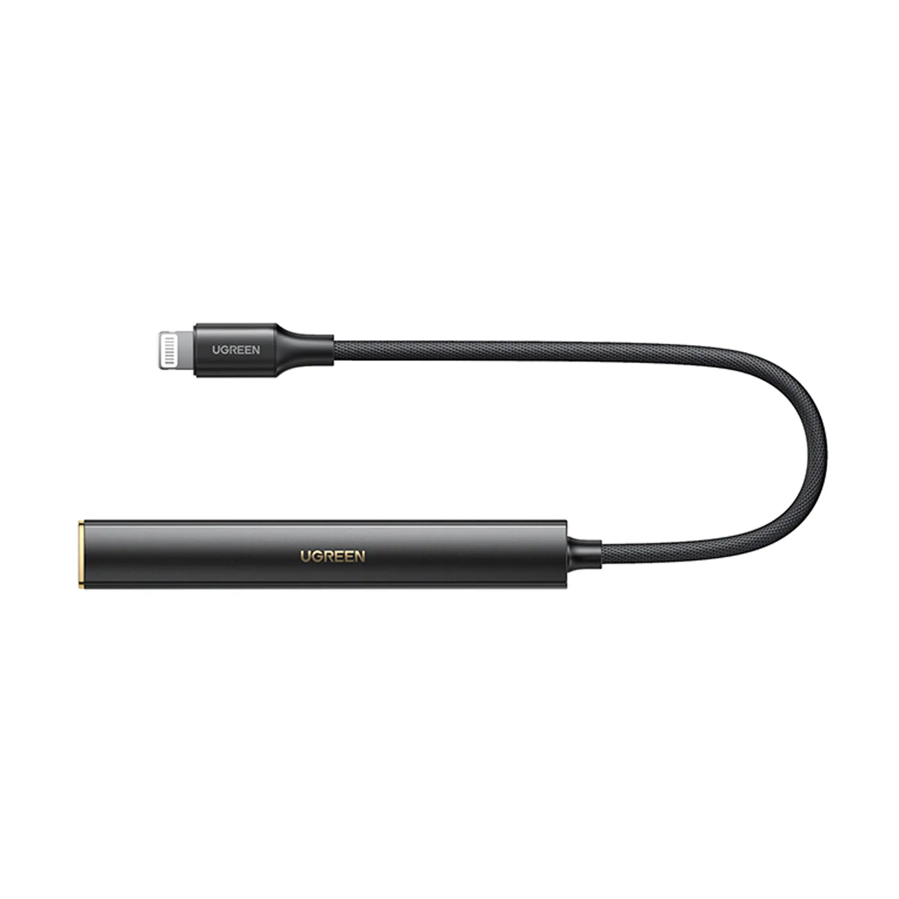 Fejhallgató-erősítő, USB-C–3,5 mm-es mini jack adapter, fekete