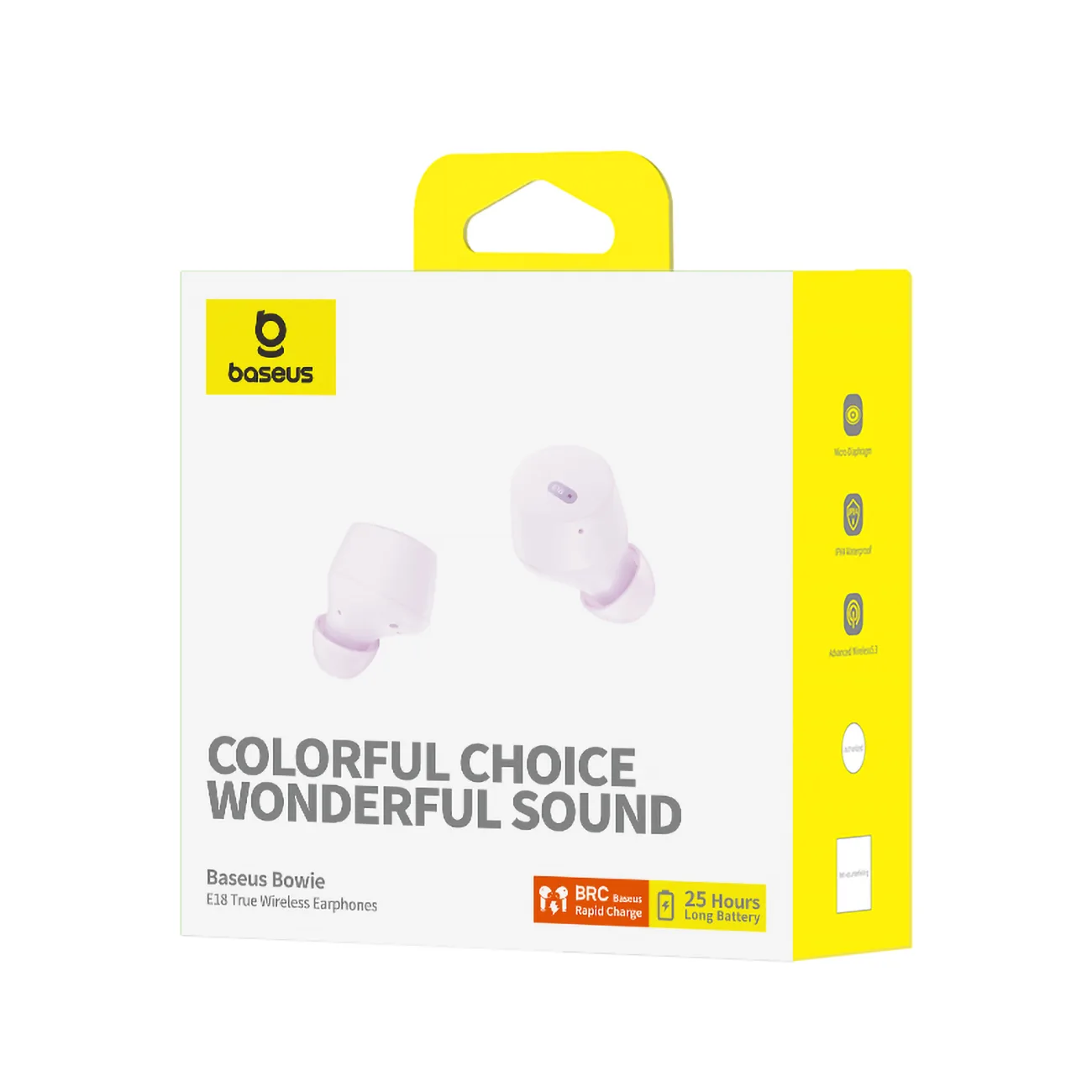 Bowie E18 TWS ENC IPX4 USB-C Wireless Earbuds, Purple 7