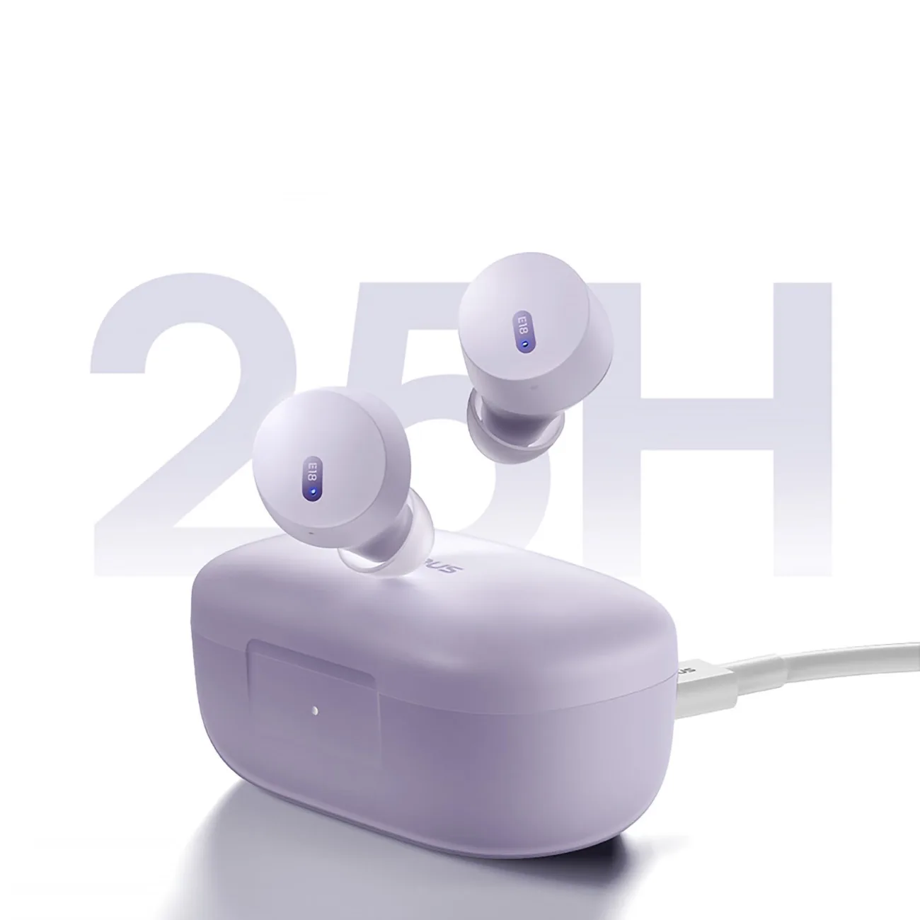 Bowie E18 TWS ENC IPX4 USB-C Wireless Earbuds, Purple 9