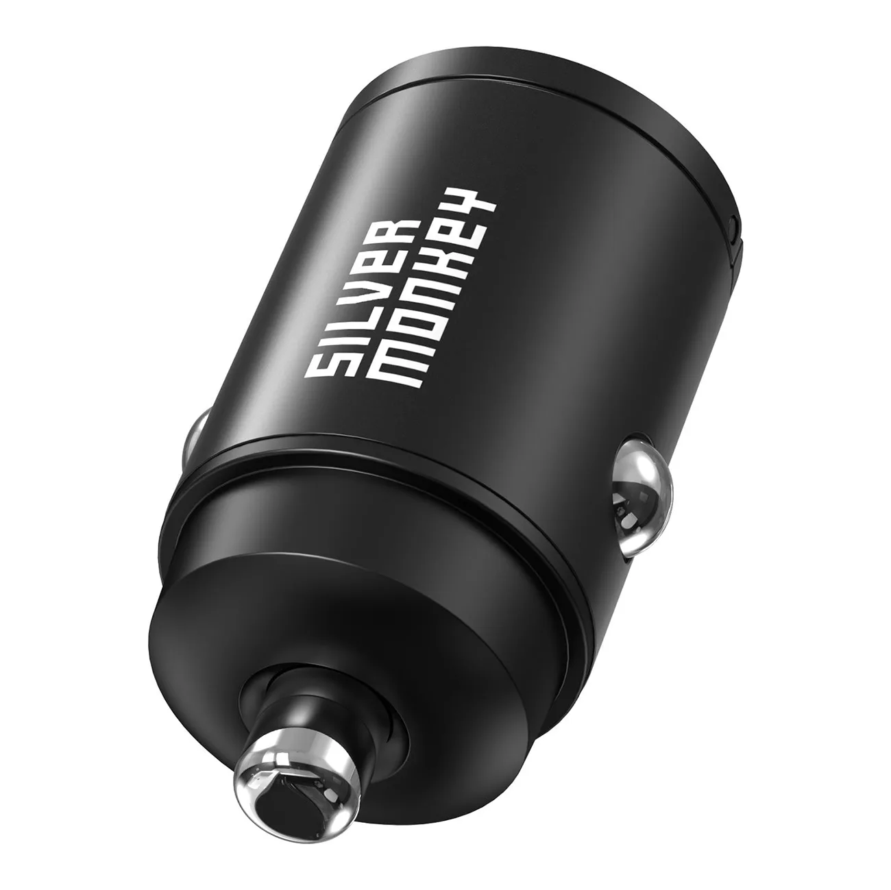 30 W-os autós töltő szivargyújtó aljzathoz, 1x USB-C PD, 1x USB-A QC, fekete