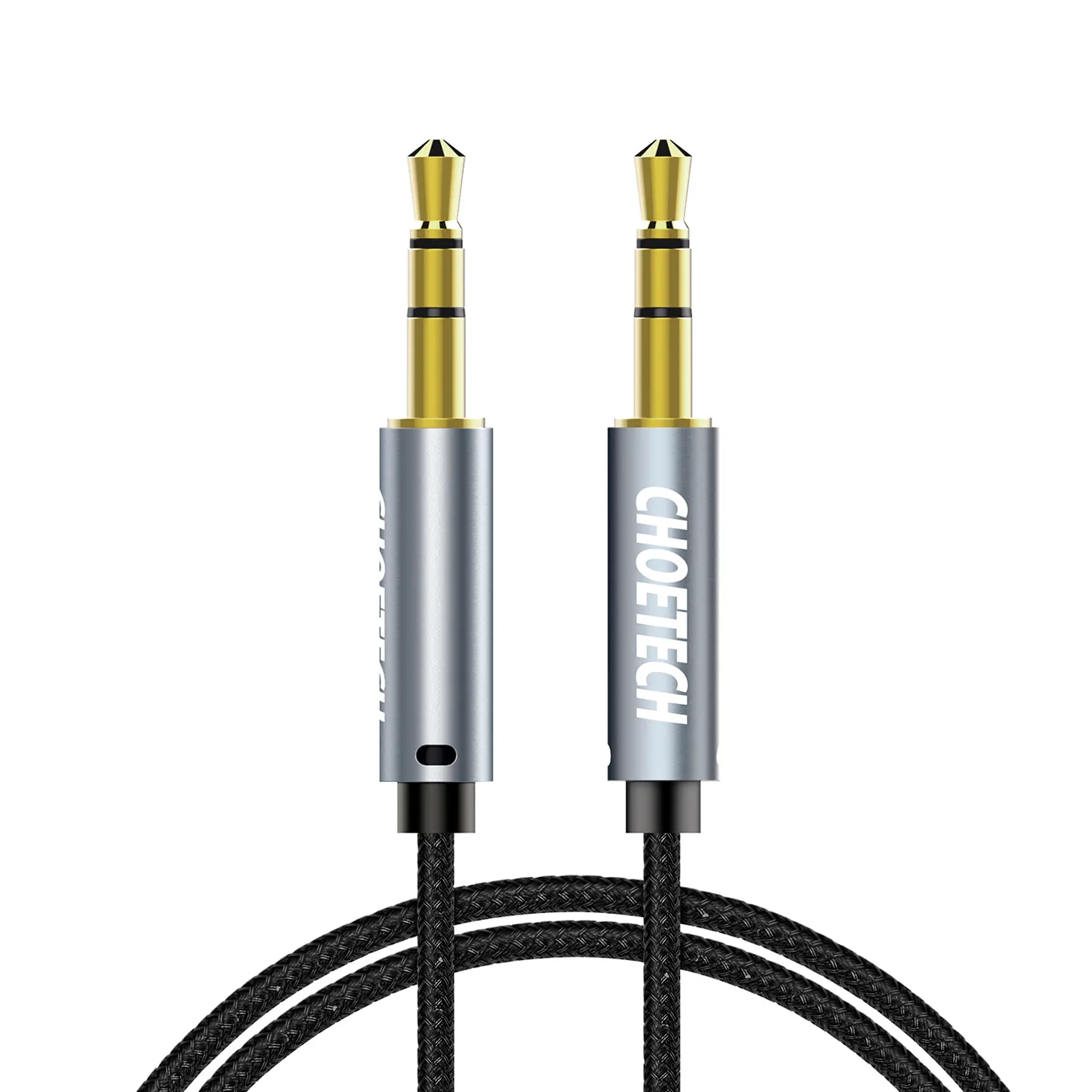 AUX audio kábel hangszóróhoz, 2x 3,5 mm-es hím mini jack, 1,2 m - fekete
