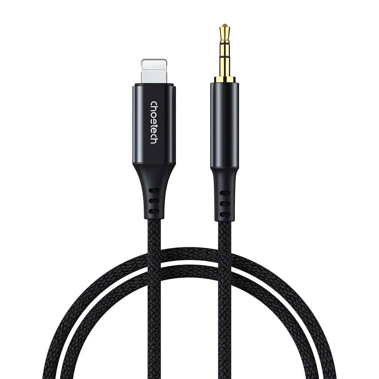 iPhone Lightning – 3,5 mm-es mini jack AUX audio kábel, 2 m, fekete