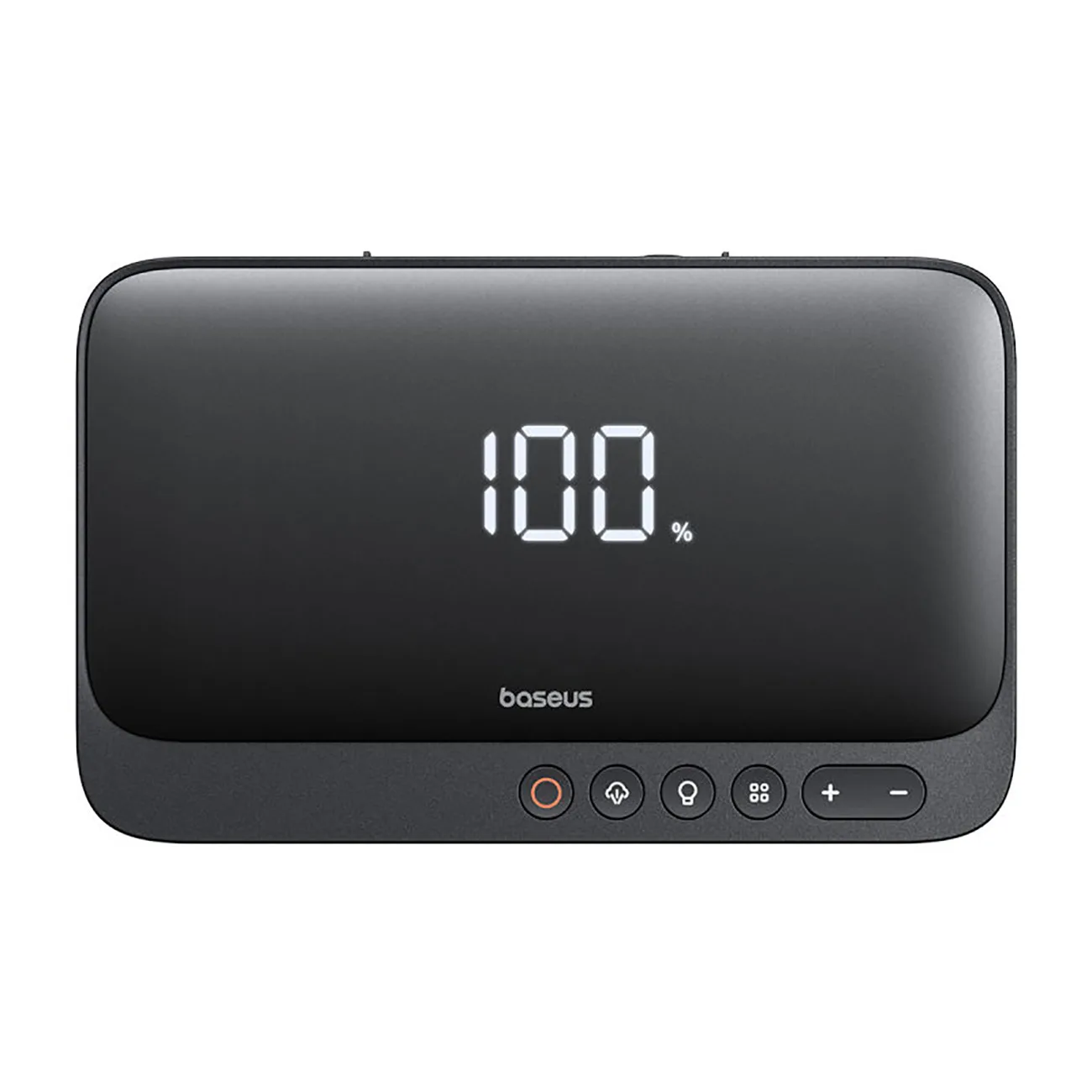 4 az 1-ben indító 600 A zseblámpával, 6000 mAh-s power bankkal és szuperenergia-kompresszorral – fekete
