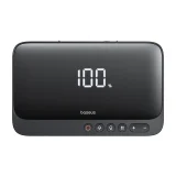 4 az 1-ben indító 600 A zseblámpával, 6000 mAh-s power bankkal és szuperenergia-kompresszorral – fekete