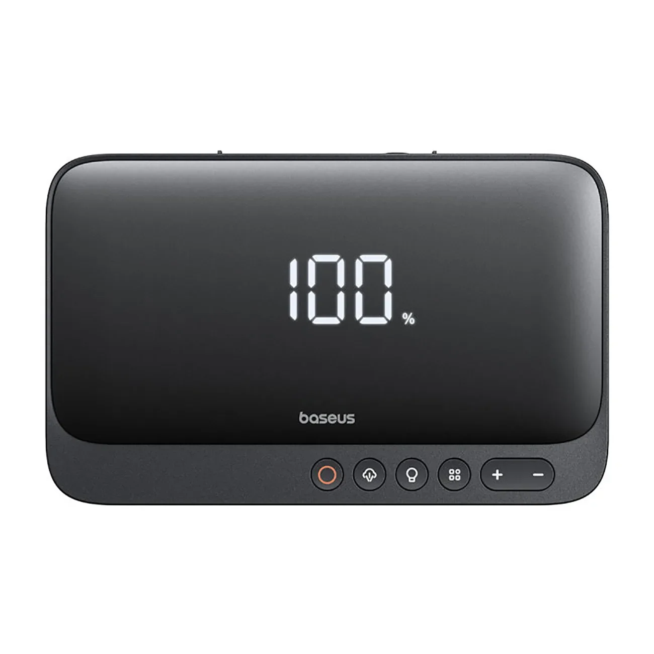 4 az 1-ben indító 600 A zseblámpával, 6000 mAh-s power bankkal és szuperenergia-kompresszorral – fekete