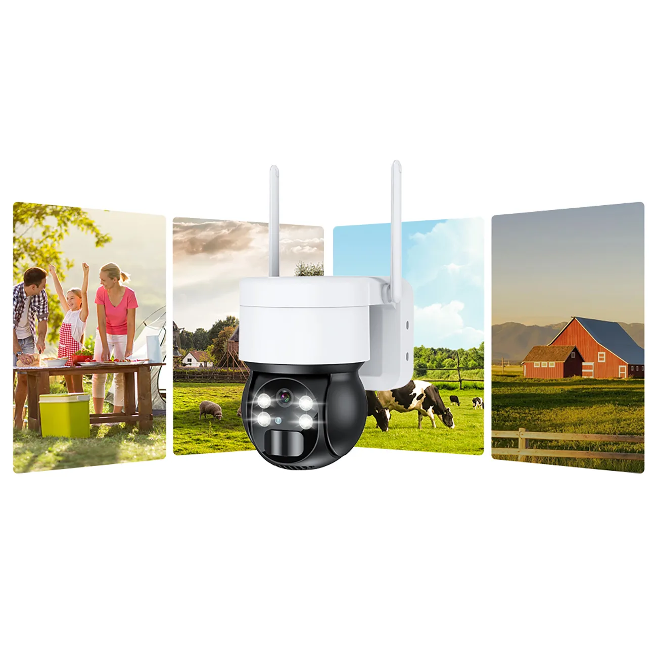 Intelligente 4G-LTE-PTZ-Solarkamera mit 5-W-Solarpanel ASC006-WF – Weiß 4