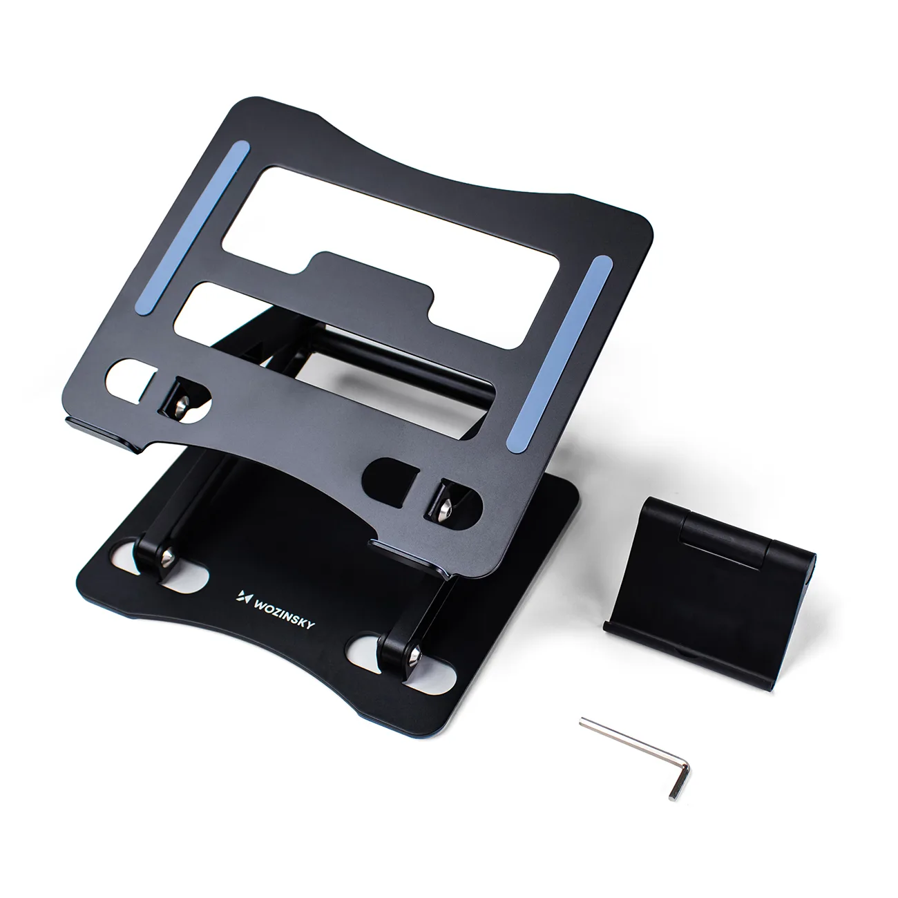 SET Suport pentru laptop din aluminiu + suport pentru smartphone - negru 2