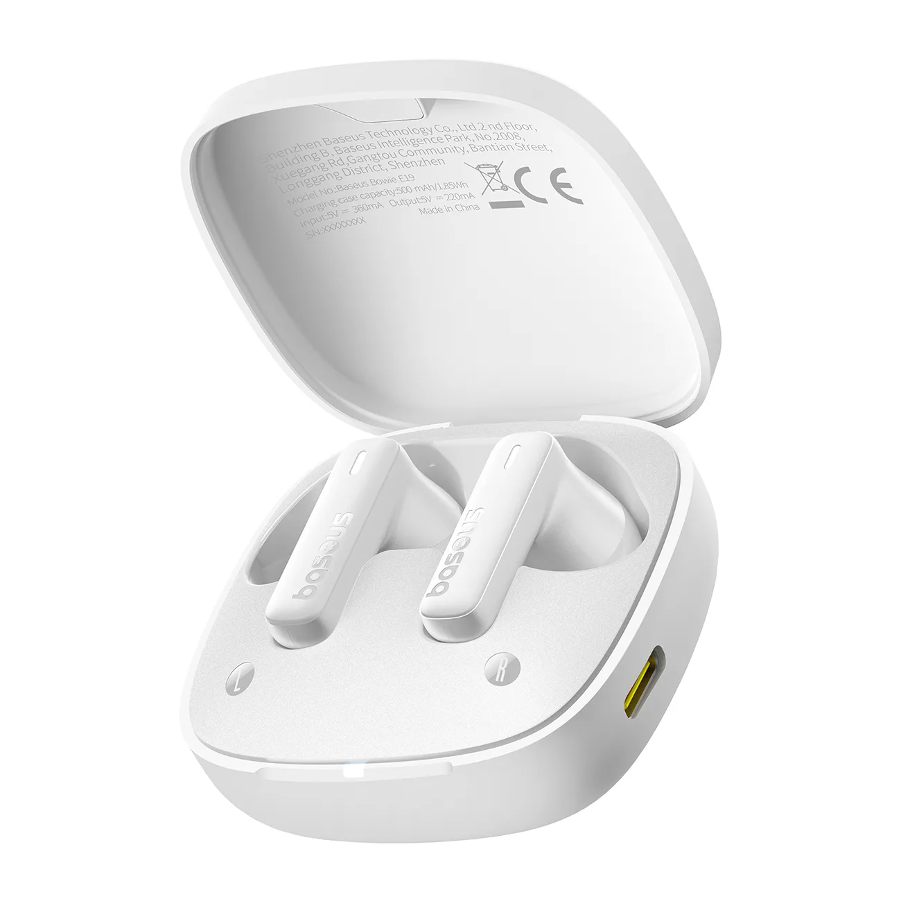 Bowie E19 TWS wireless in-ear headphones with USB-C - white 2