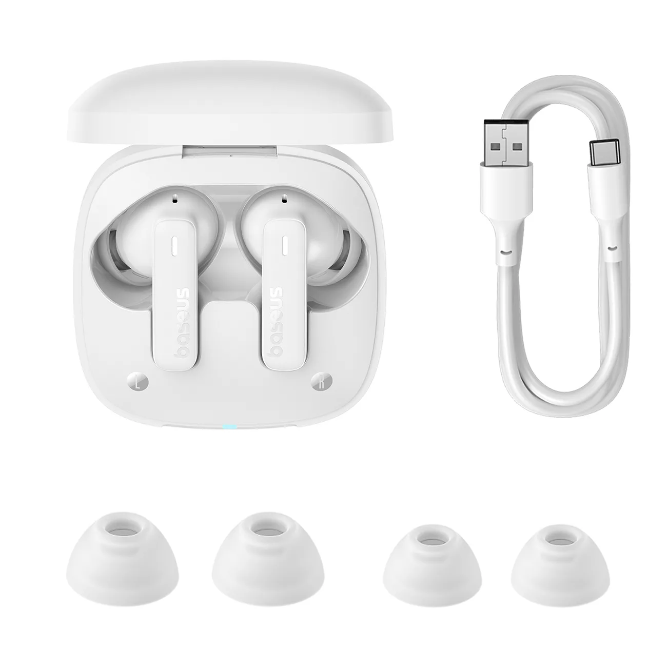 Bowie E19 TWS wireless in-ear headphones with USB-C - white 7